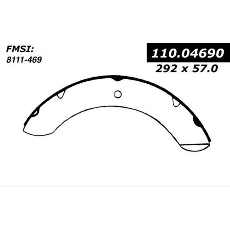 CENTRIC PARTS Centric Brake Shoes, 111.04690 111.04690
